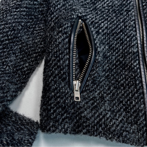 THE KOOPLESS Womans Blazer Wool Jacket Mohair Alpaca Boucle Zip Front Blazer 34 - Picture 5 of 10